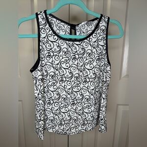 Papaya blouse sleeveless bow accent on back jr size small